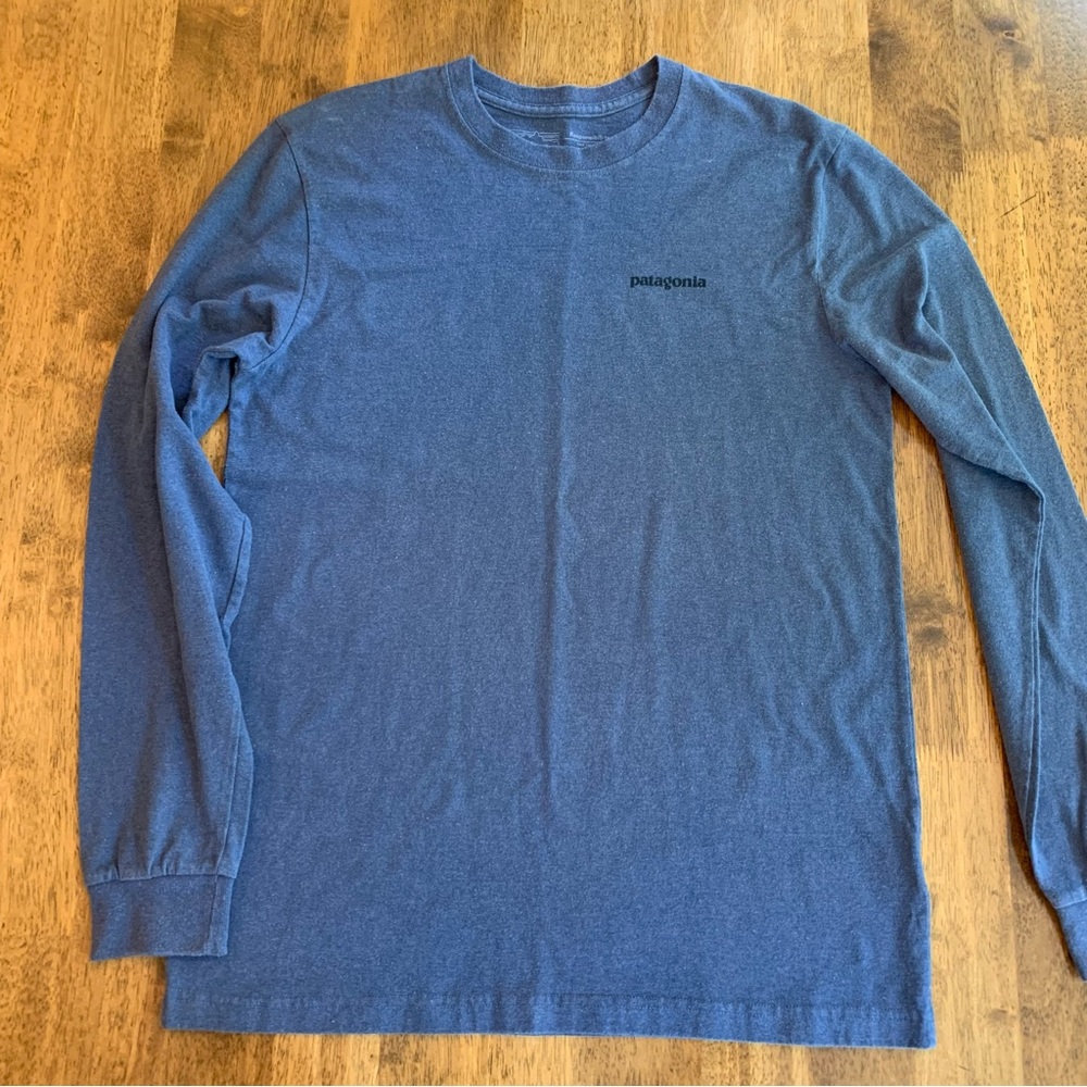 Patagonia Men's Small Long Sleeve Tee in Blue